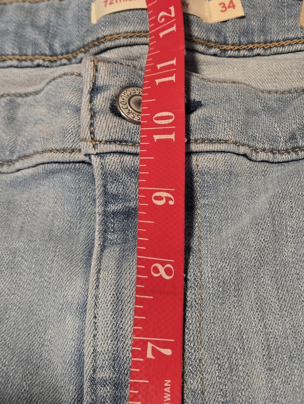 Levi's 721 High Rise Skinny Jeans Women's W34 L30 Light Wash Water<Less NWT - Picture 9 of 16